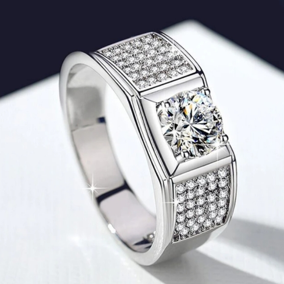 Sterling Silver engagement ring with 1ct moissanite size 8, 5 - Picture 6 of 7